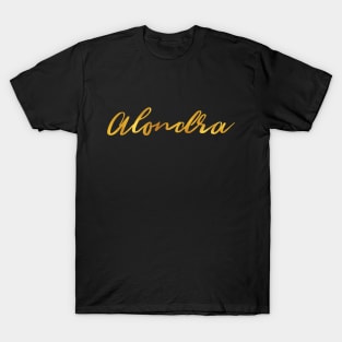 Alondra Name Hand Lettering in Faux Gold Letters T-Shirt